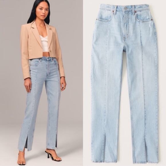 Abercrombie & Fitch Womens The 90s Straight Ultra High Rise Jeans 28 / 6 R - Picture 12 of 12